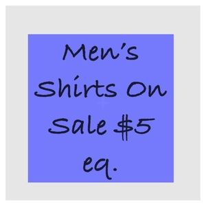 Men’s shirt sale